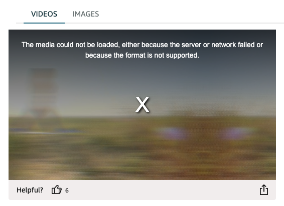 Amazon.com v8 error dialog